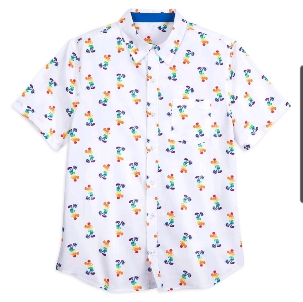 Mickey Mouse rainbow unisex woven shirt size M
